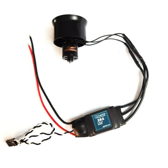 QX-motor 30mm 6 Blades Ducted Fan EDF 2S 3S 4S Brushless Motor 20A Esc for DIY RC Airplanes Model Parts Car Model